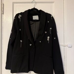 Susan Graver Black Blazer with Embellishments